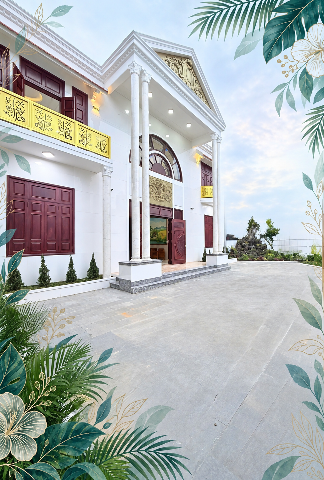 Mặt tiền biệt thự Chơn Tâm 9